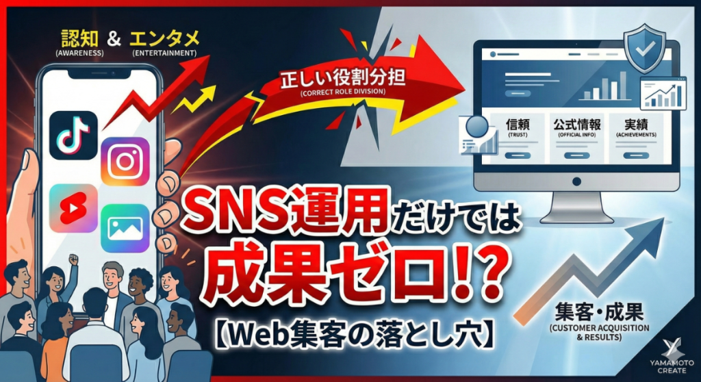 【Web集客の落とし穴】なぜ「SNS運用」だけでは成果が出ないのか？ショート動画とWebサイトの正しい役割分担