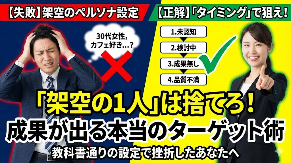 【ターゲット設定】「架空の1人」を想像して失敗していませんか？成果が出る本当のペルソナ設定術